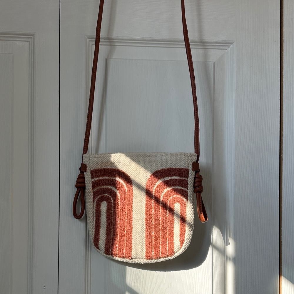 Universal Thread Cream and Brown Crossbody Bag